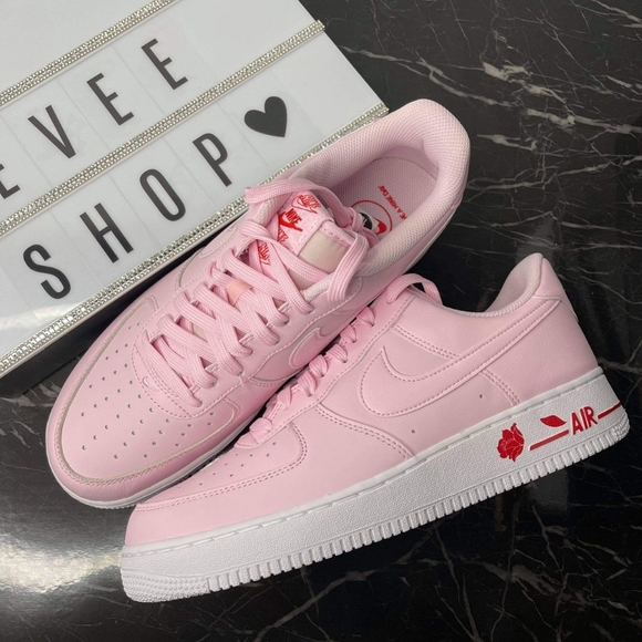 Air Force 1 - Pink White Red Rose 🌹 - Picture 3 of 4
